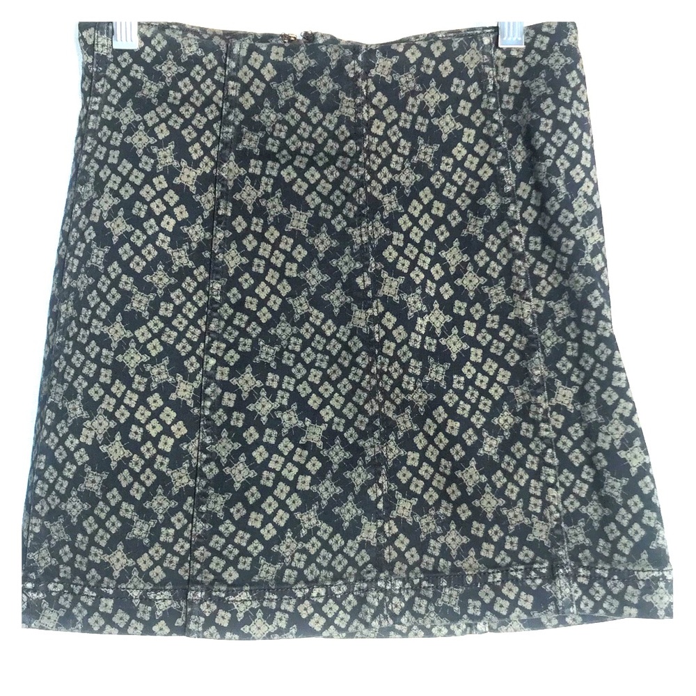 Free People patterned mini skirt.
